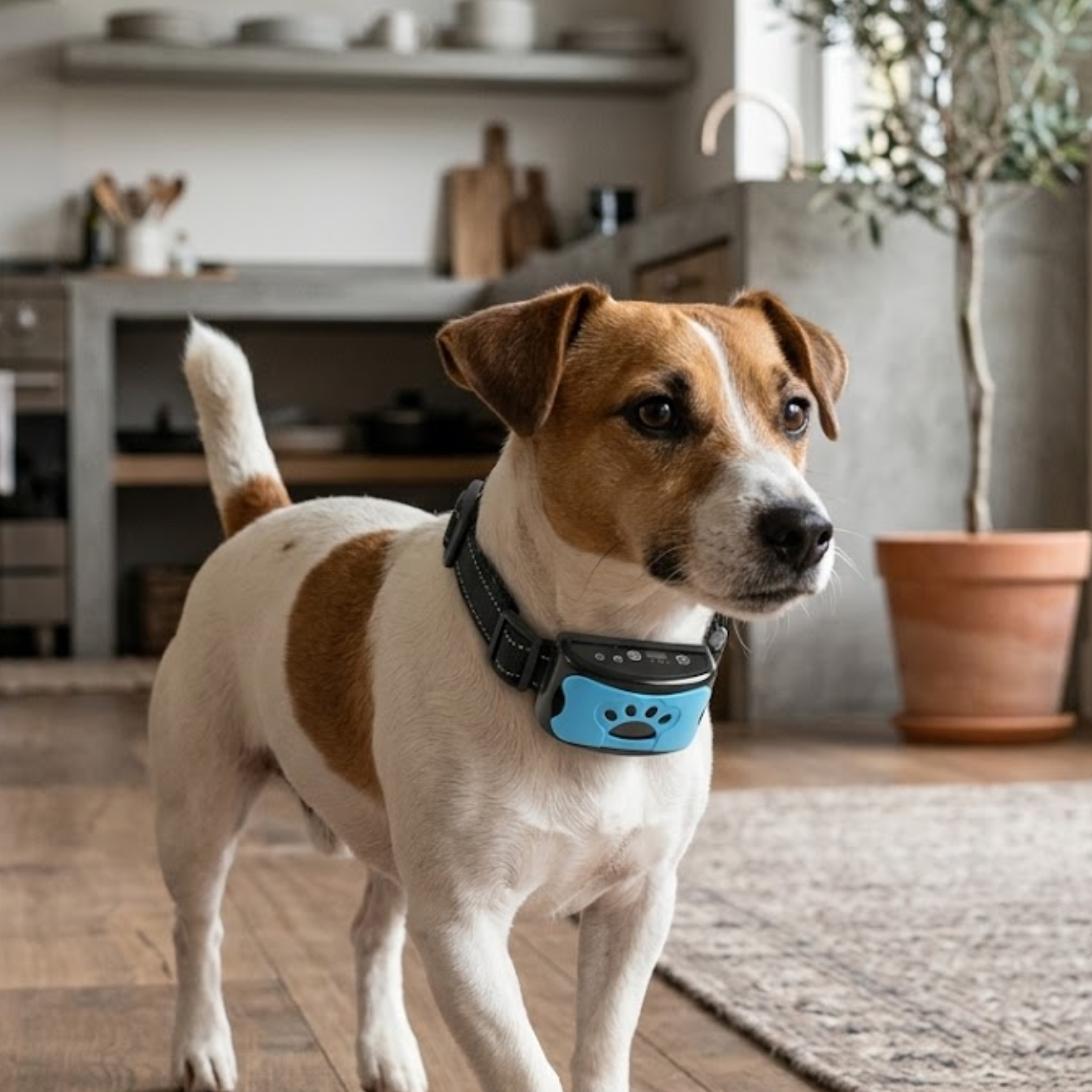 Anti Bark Collar with Vibration and Sound Rechargeable Nylon Training Band for Dogs