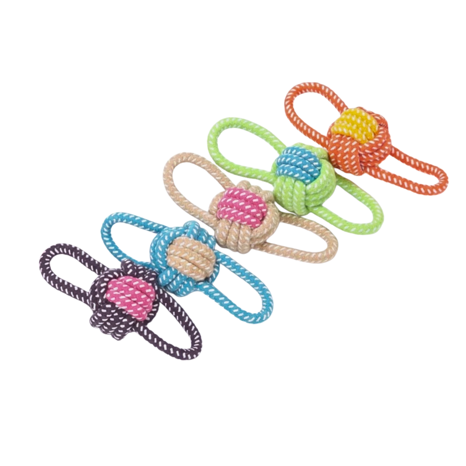 Interactive Cotton Rope Dog Toy Ball for Aggressive Chewers and Dental Care