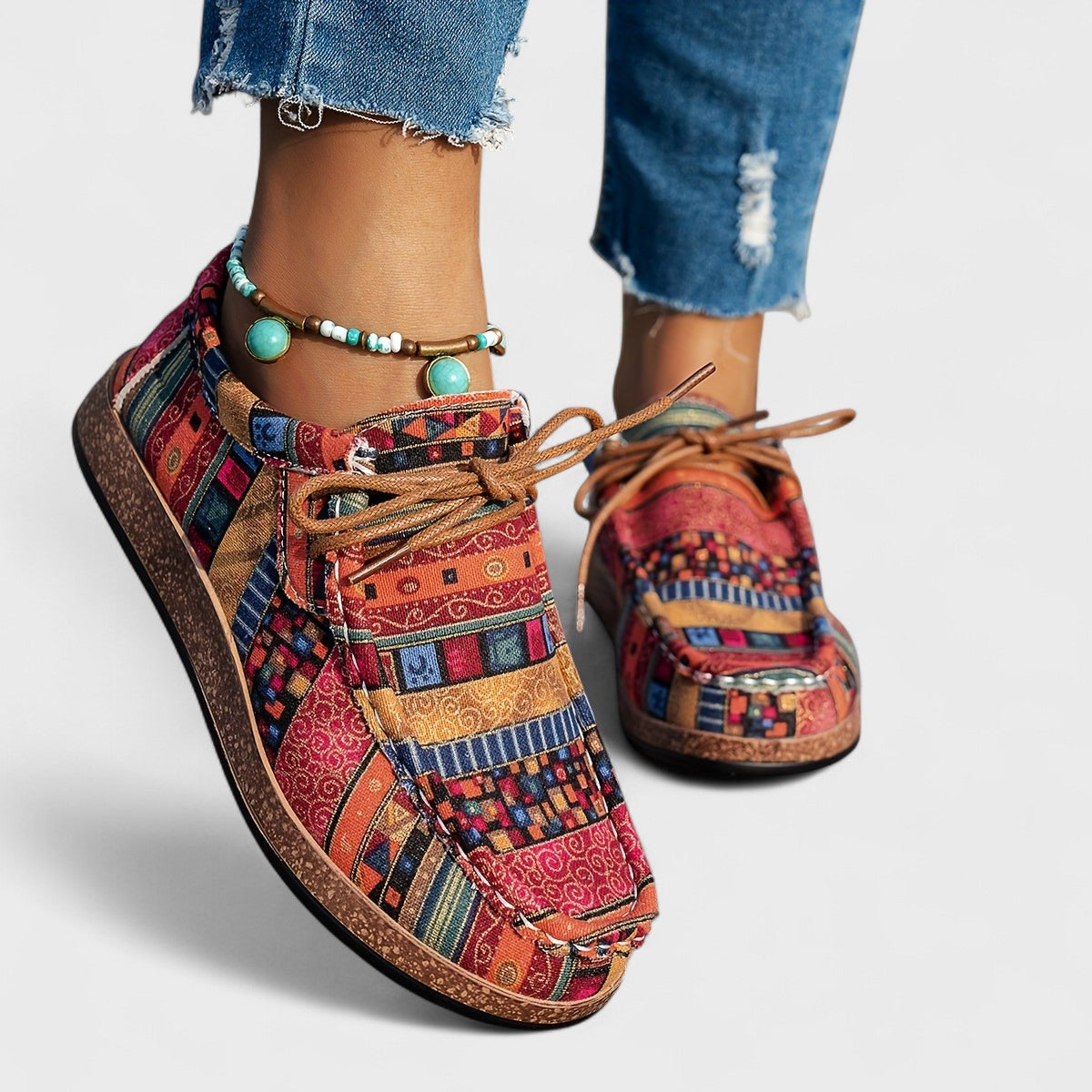 Women casual sneakers — canvas upper with extra wide heel sole | casual daily