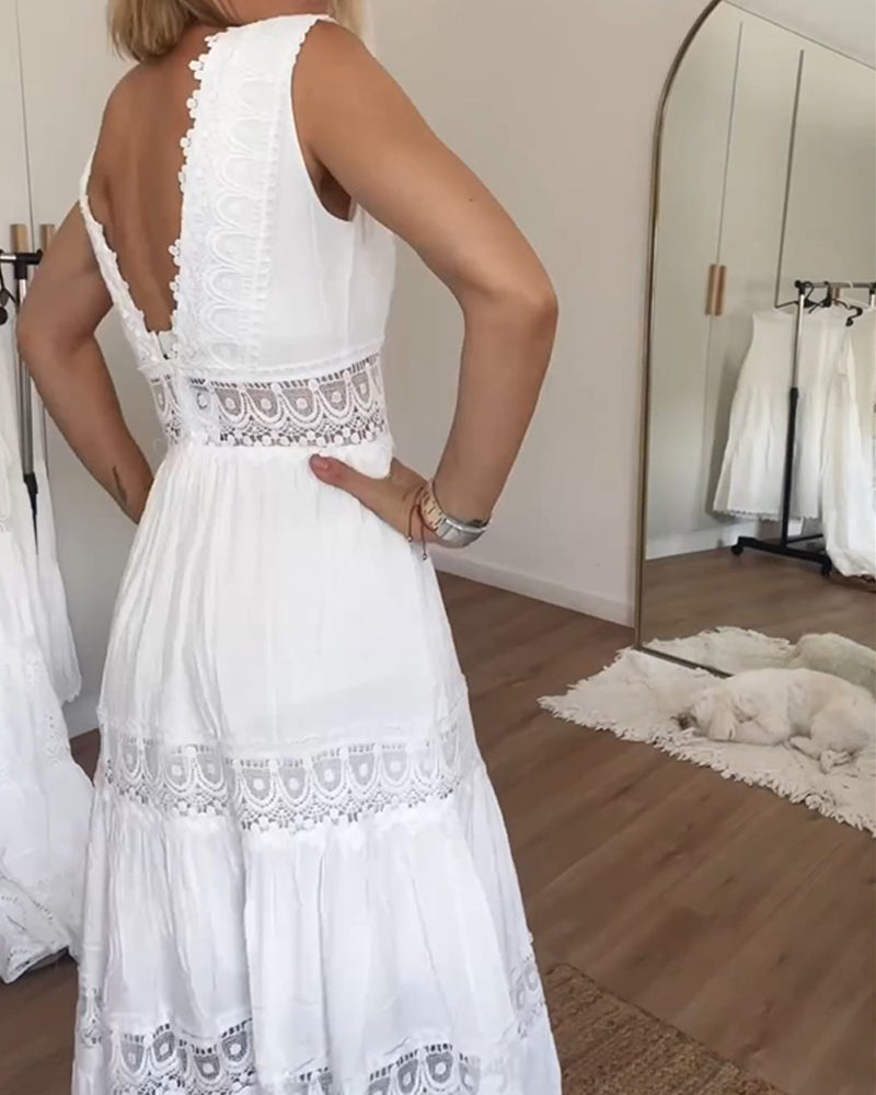 Women's Lace Midi Dress