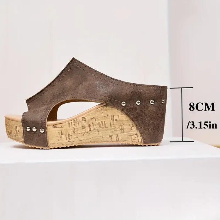 Women's sandals - slide platform wedge daily walking