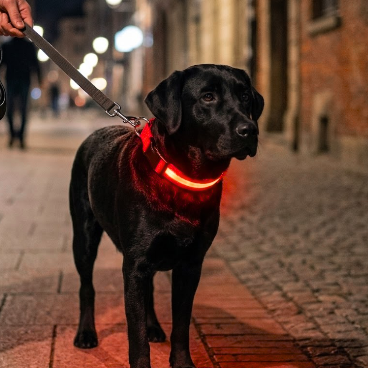 LED Glowing Dog Collar USB Rechargeable Nylon Light Up Pet Safety Harness Adjustable