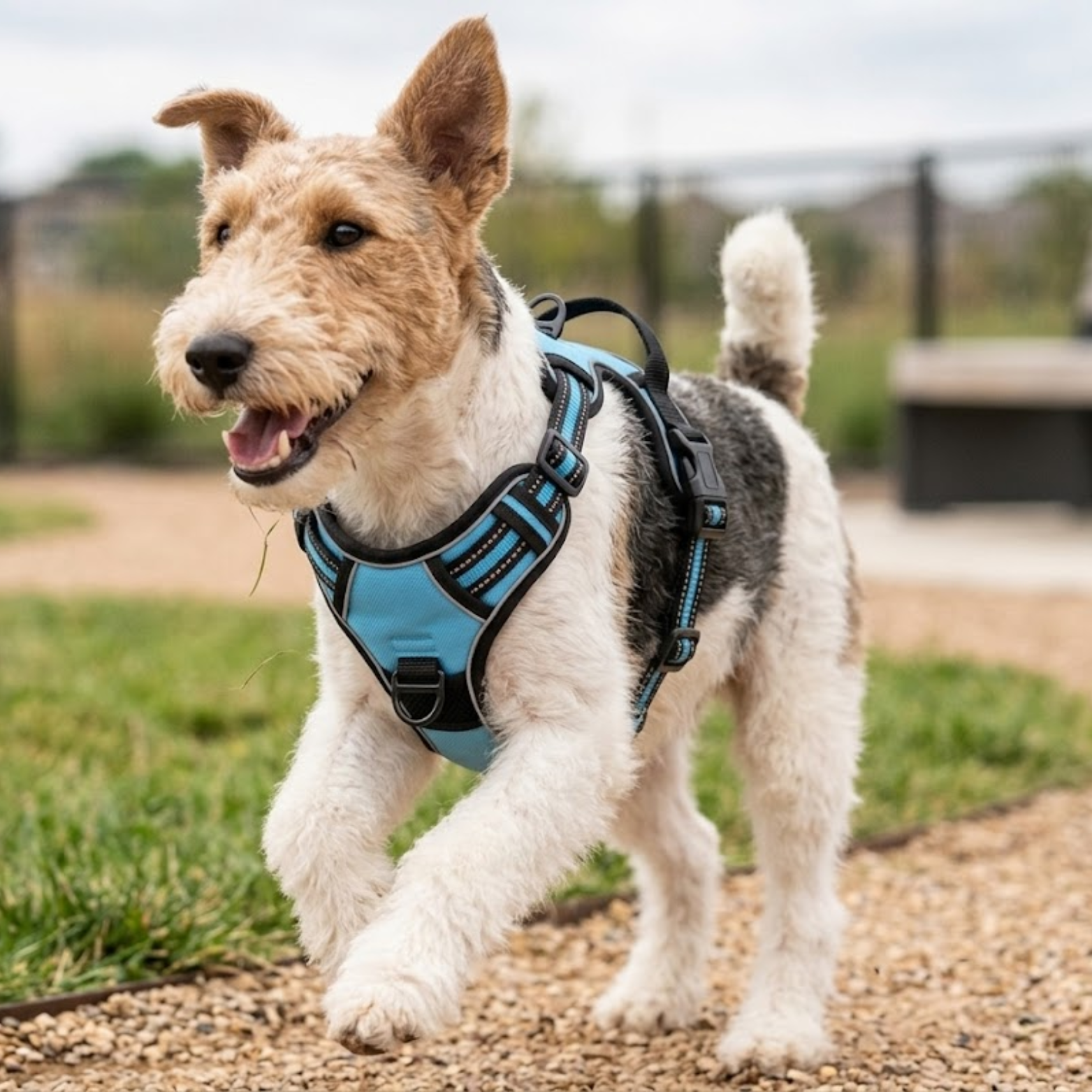 Reflective No-Pull Dog Harness with Control Handle and Adjustable Mesh Vest