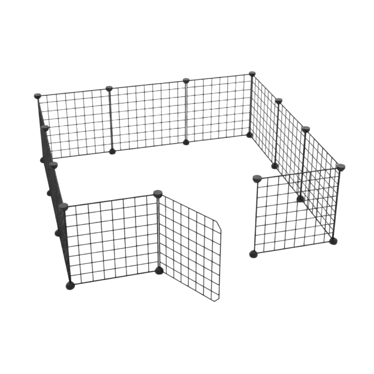 Metal Wire Dog Playpen Modular Indoor Pet Fence Panels with Door