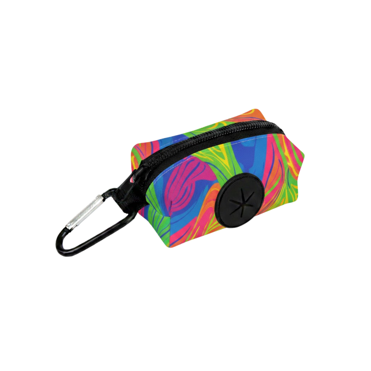 Dog Poop Bag Holder with Metal Carabiner Clip Waste Bag Dispenser for Leash