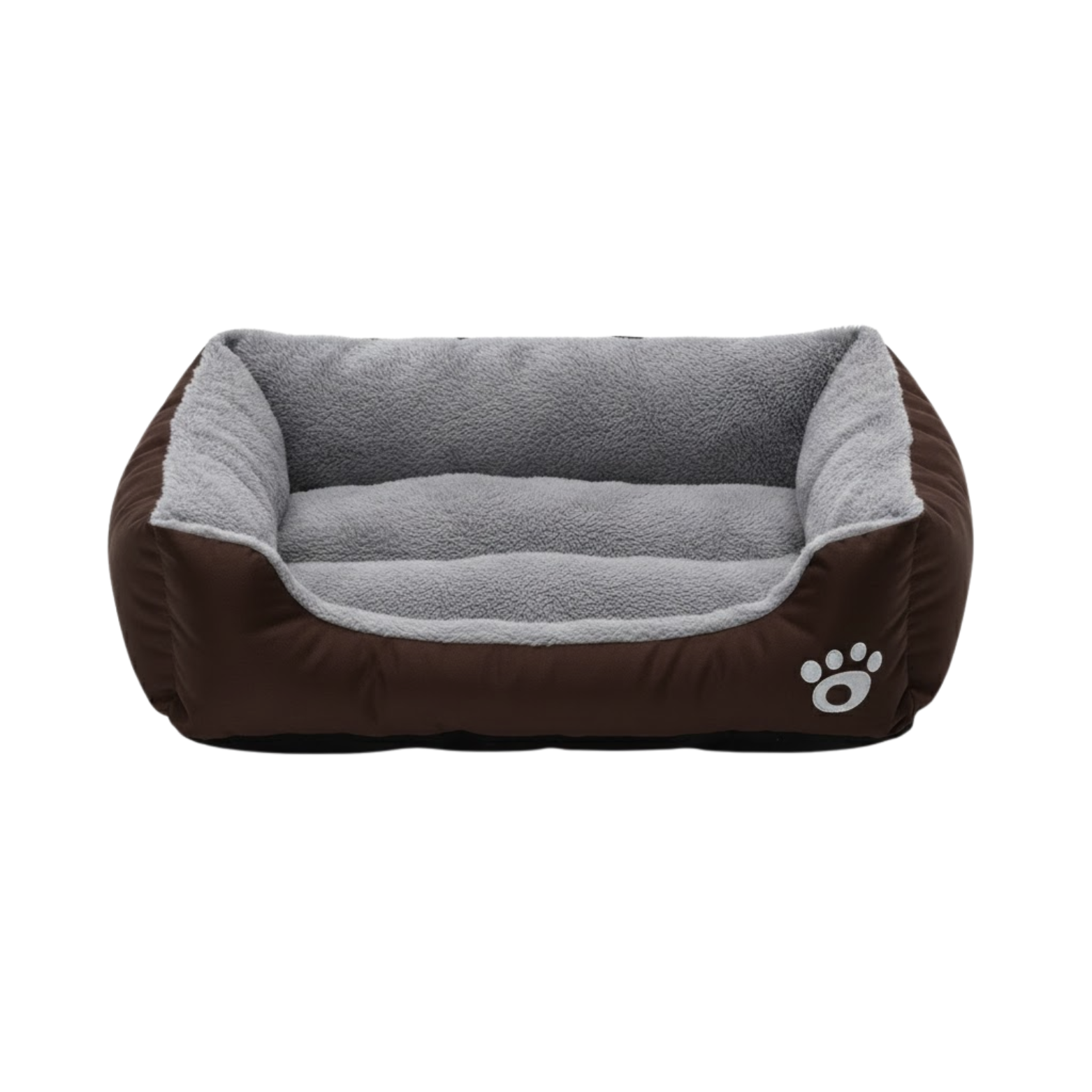 Plush Coral Fleece Dog Bed with Non-Slip Base and Breathable Sleeping Mat
