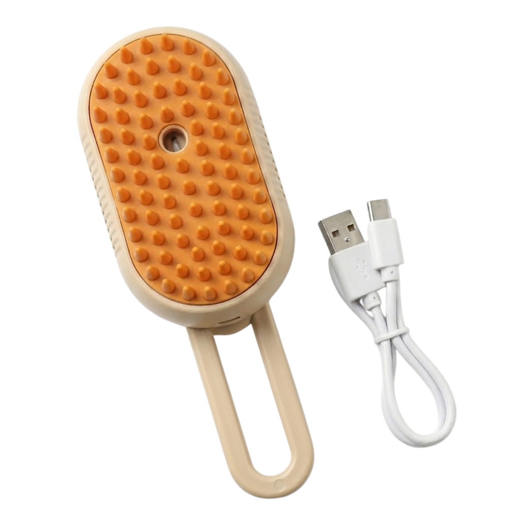 Electric Steamy Pet Brush for Cats and Dogs Portable 3-in-1 Massage Grooming Comb