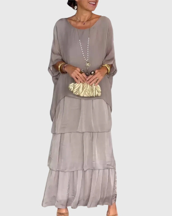 Women’s long dress — relaxed fit button up | wedding formal events