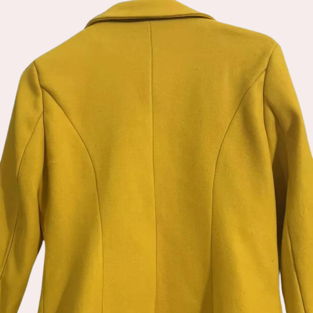 Women's Trenchcoat Wool Blend Double Breasted Cinched Fit Workwear