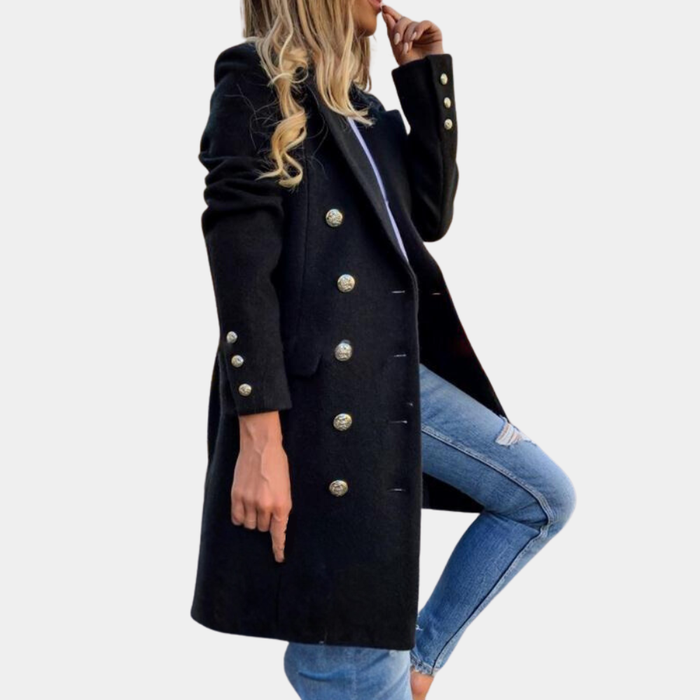 Women's Trenchcoat for Women Double Breasted Long Jacket Winter