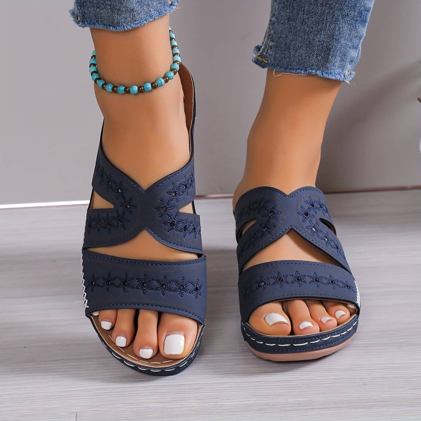 Slip-resistant sandals — cushioned walking footwear for daily use