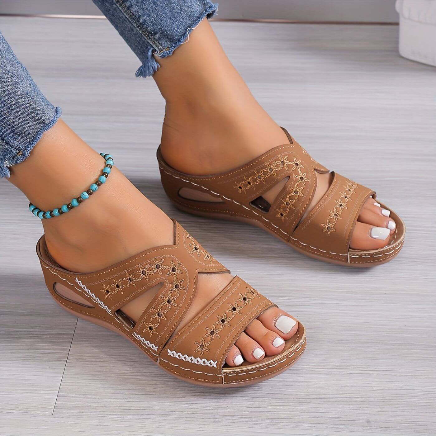 Slip-resistant sandals — cushioned walking footwear for daily use