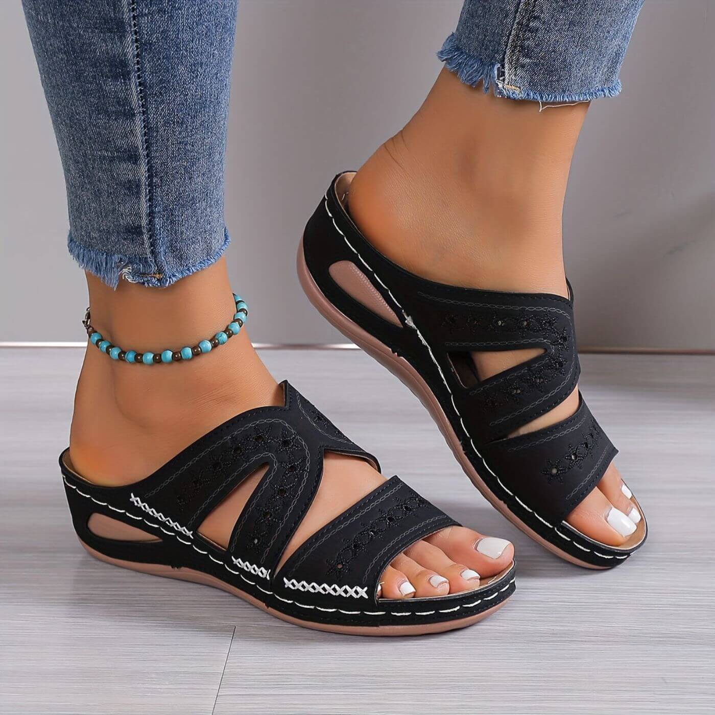 Slip-resistant sandals — cushioned walking footwear for daily use