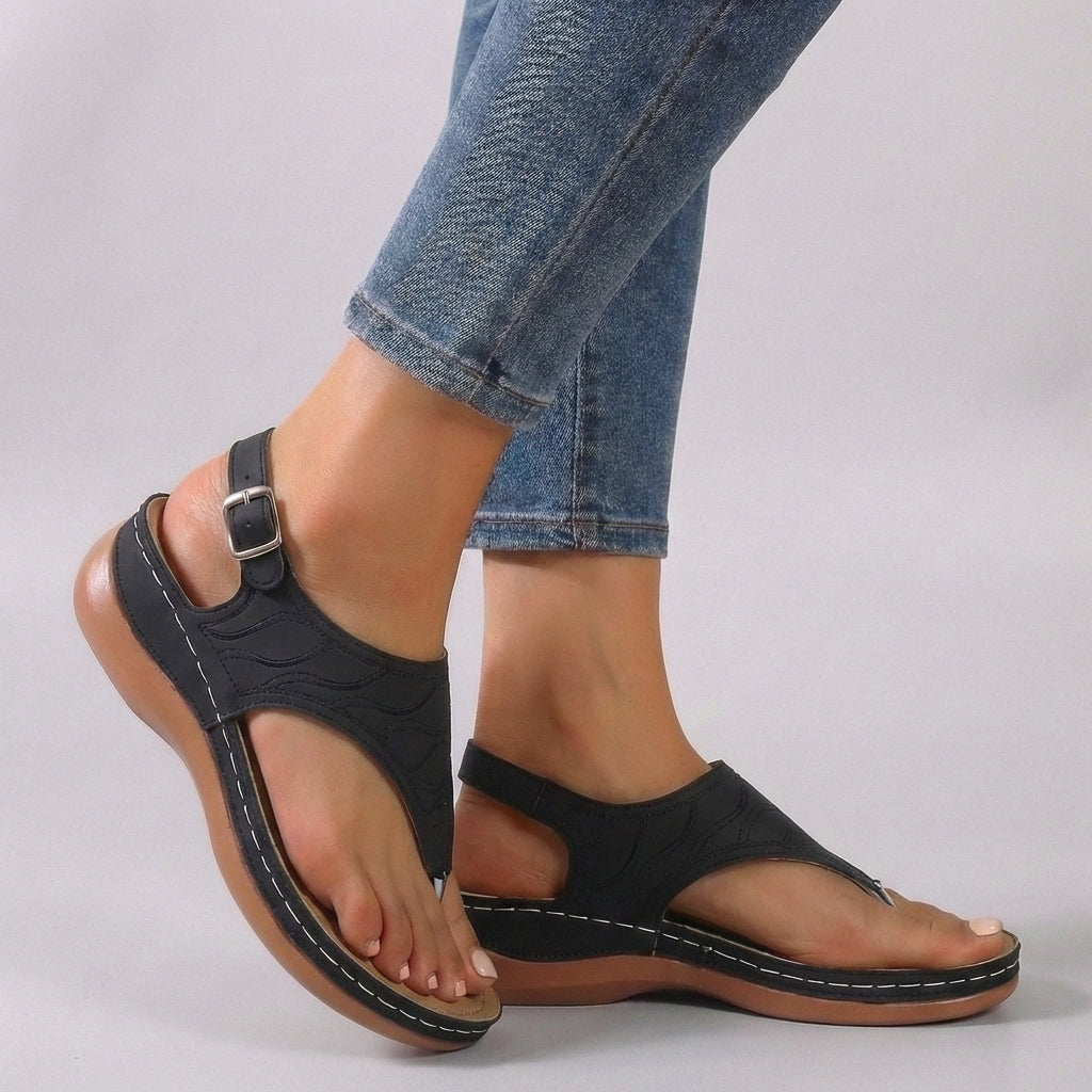 Women's Wedge Sandals Open Toe Ankle Strap Platform Comfortable Casual Walking Shoes