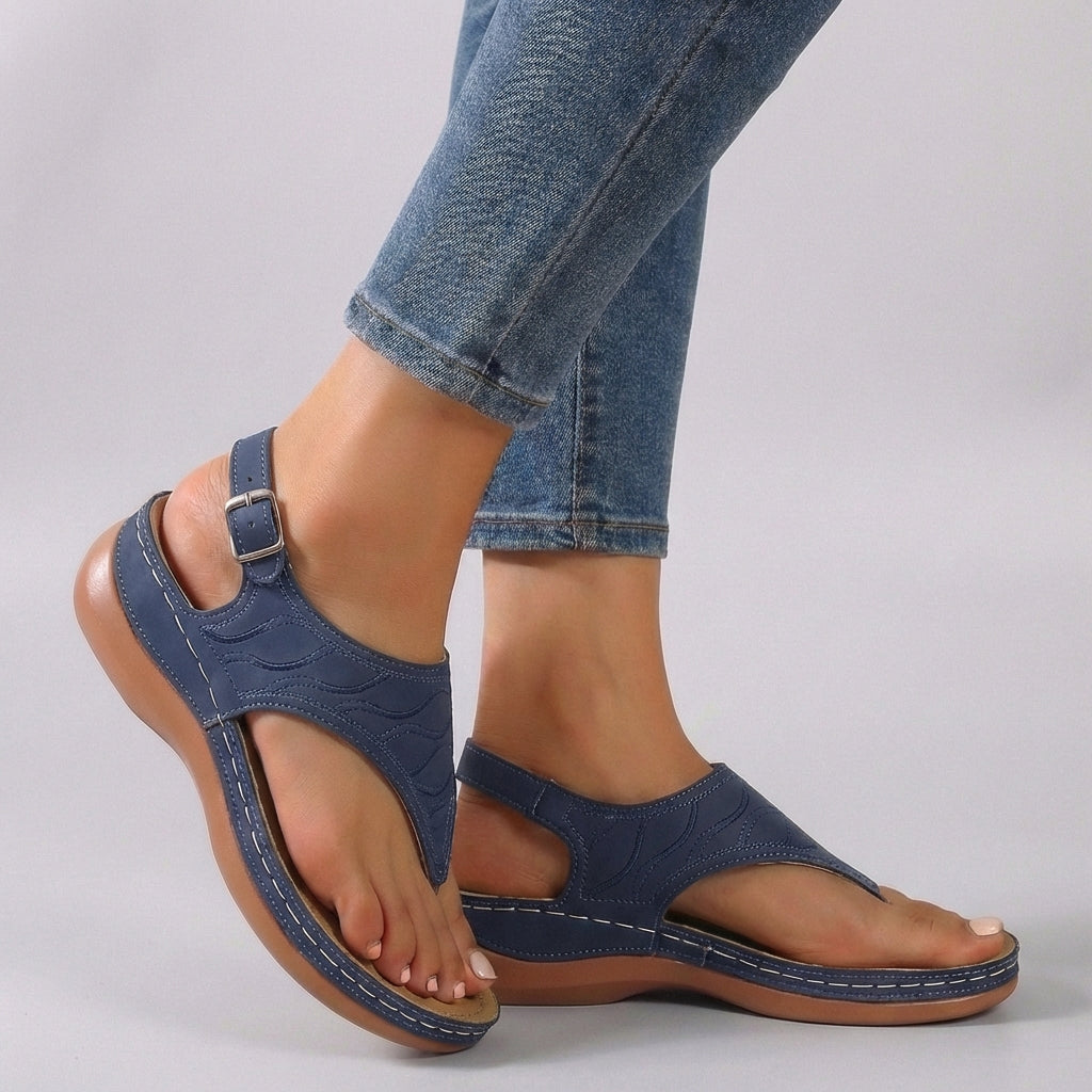 Women's Wedge Sandals Open Toe Ankle Strap Platform Comfortable Casual Walking Shoes