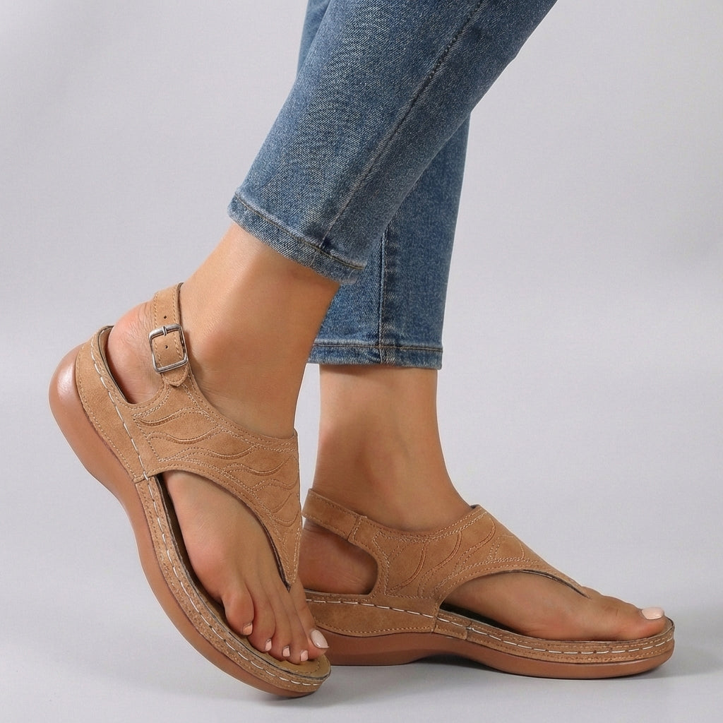 Women's Wedge Sandals Open Toe Ankle Strap Platform Comfortable Casual Walking Shoes
