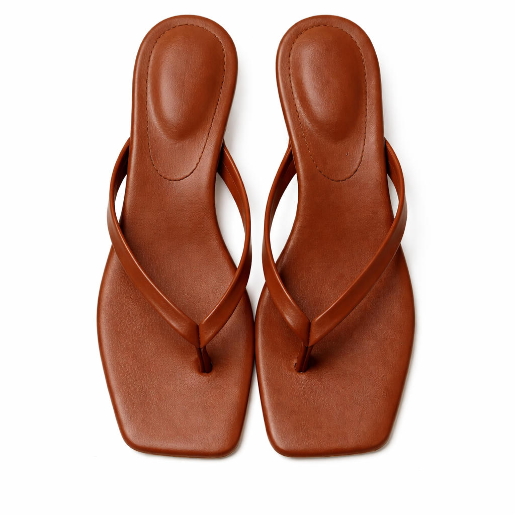 Women’s Square Toe Kitten Heel Sandals