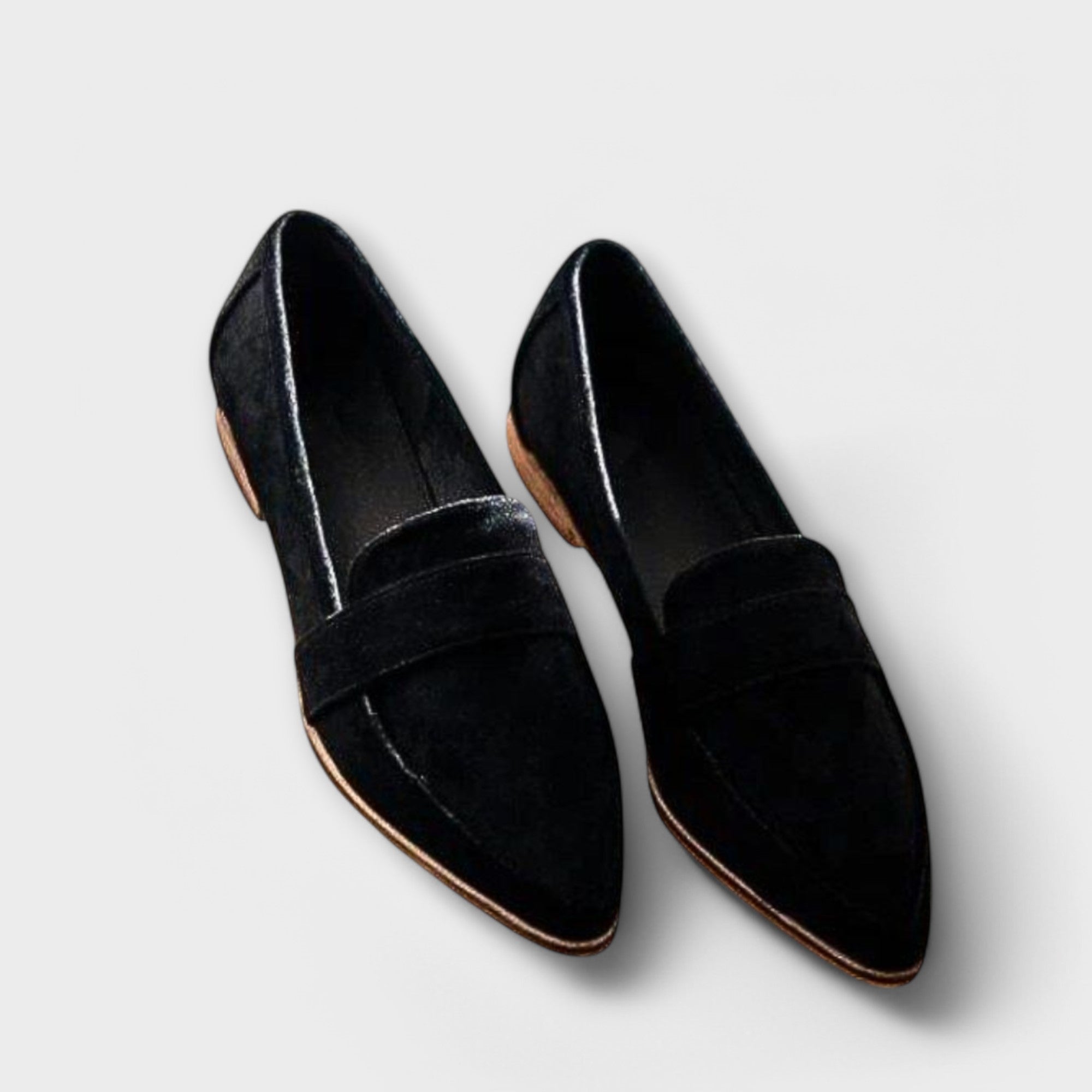 Women’s suede loafers — pointed-toe slip-on footwear