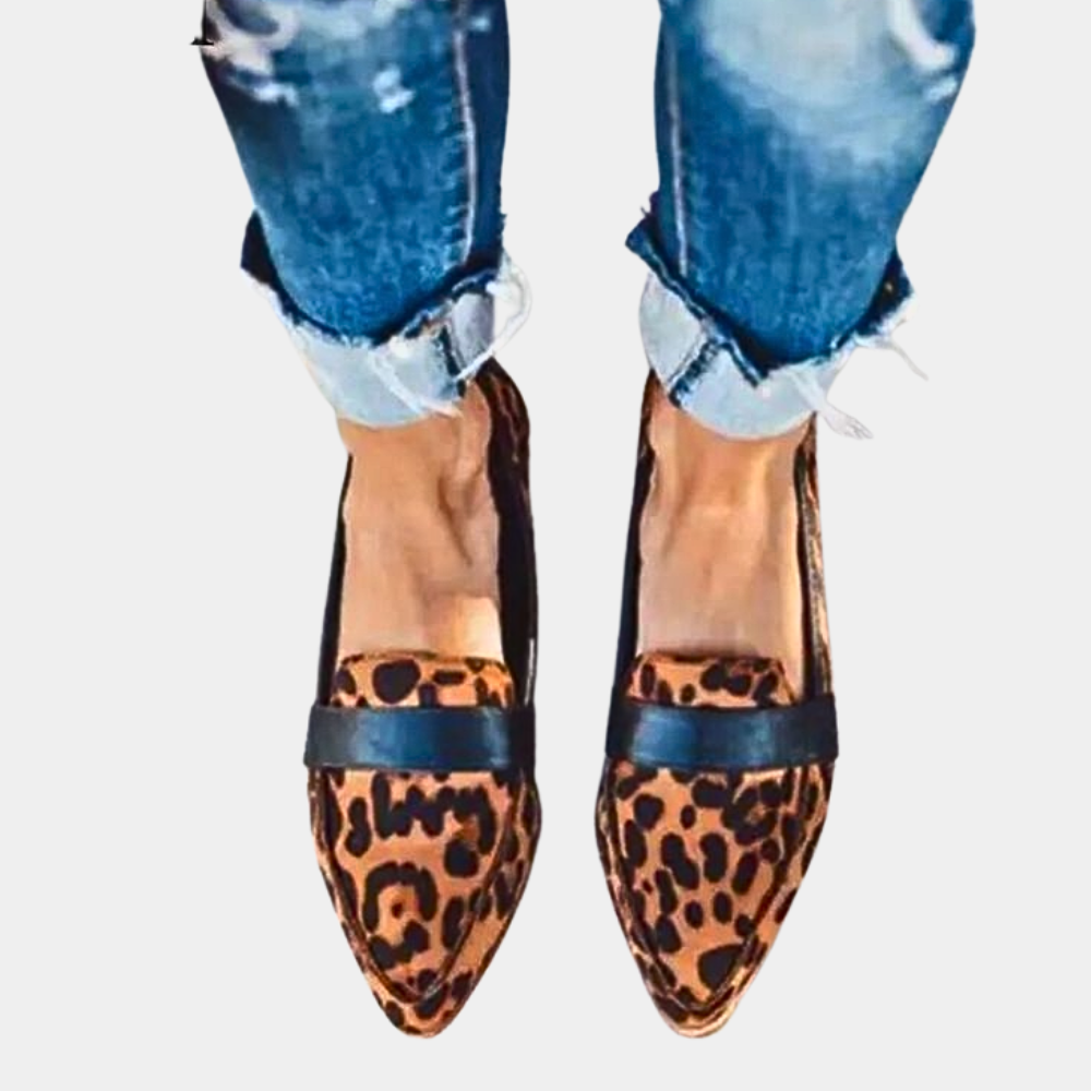 Women’s suede loafers — pointed-toe slip-on footwear