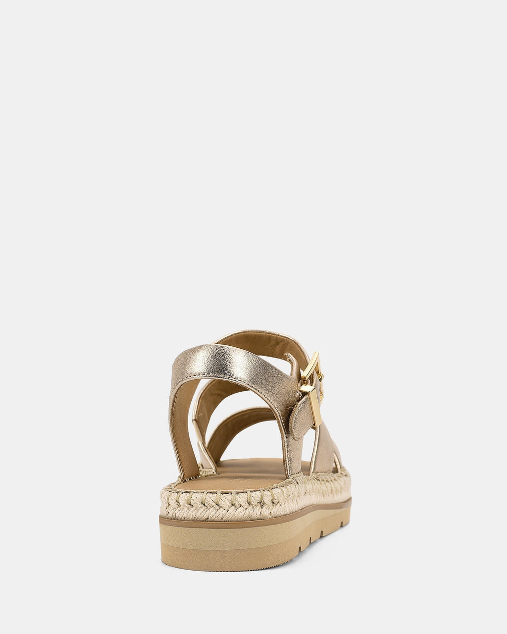 Women's Platform Wedge Sandals with Braided Detail and Buckle Strap
