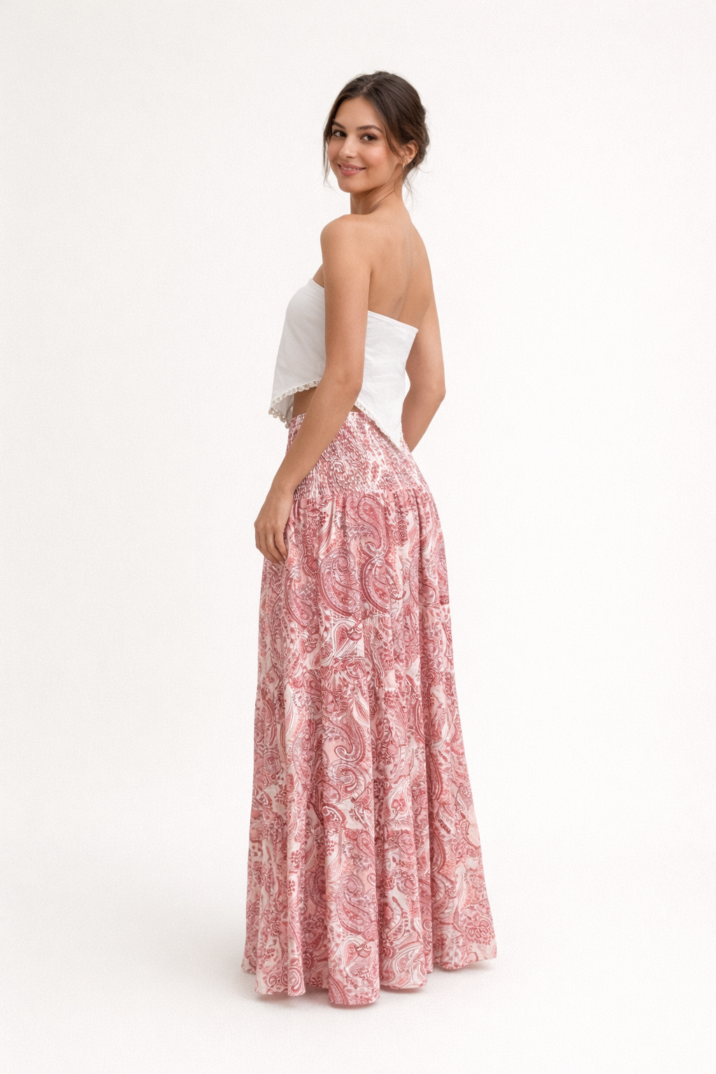 Maxi skirt for women — printed loose fit — casual daily [52 characters]