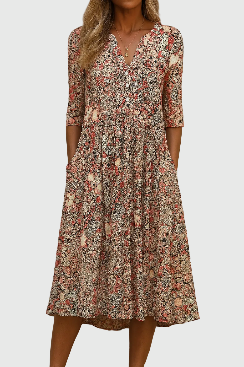 Women's Printed Midi Dress