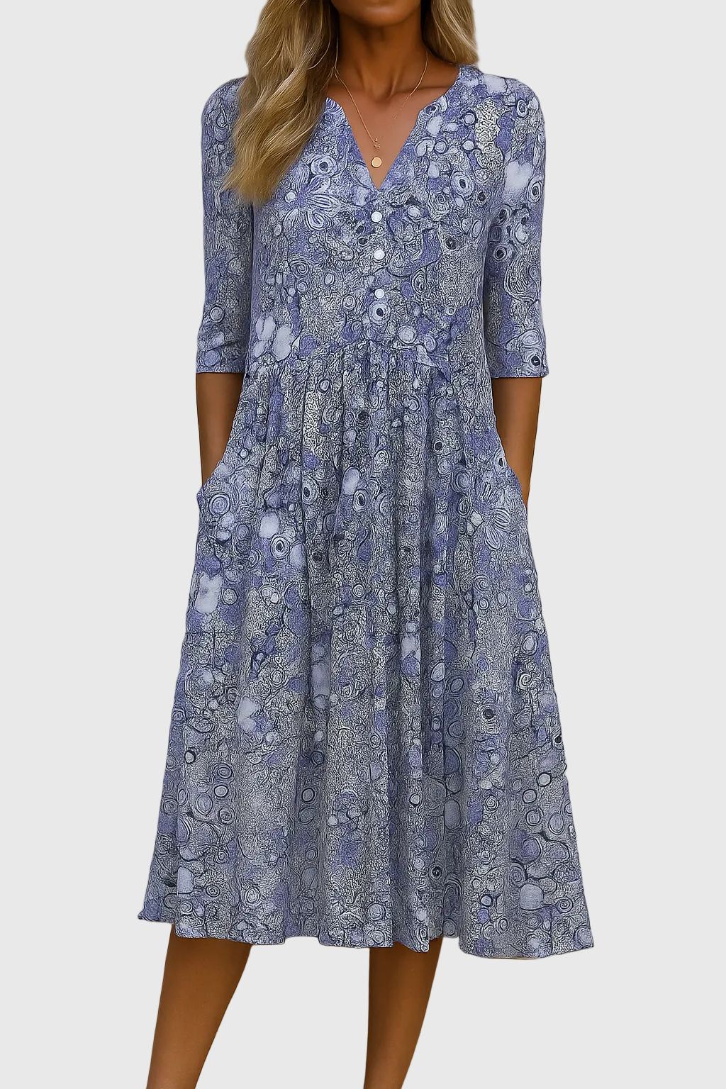 Women's Printed Midi Dress