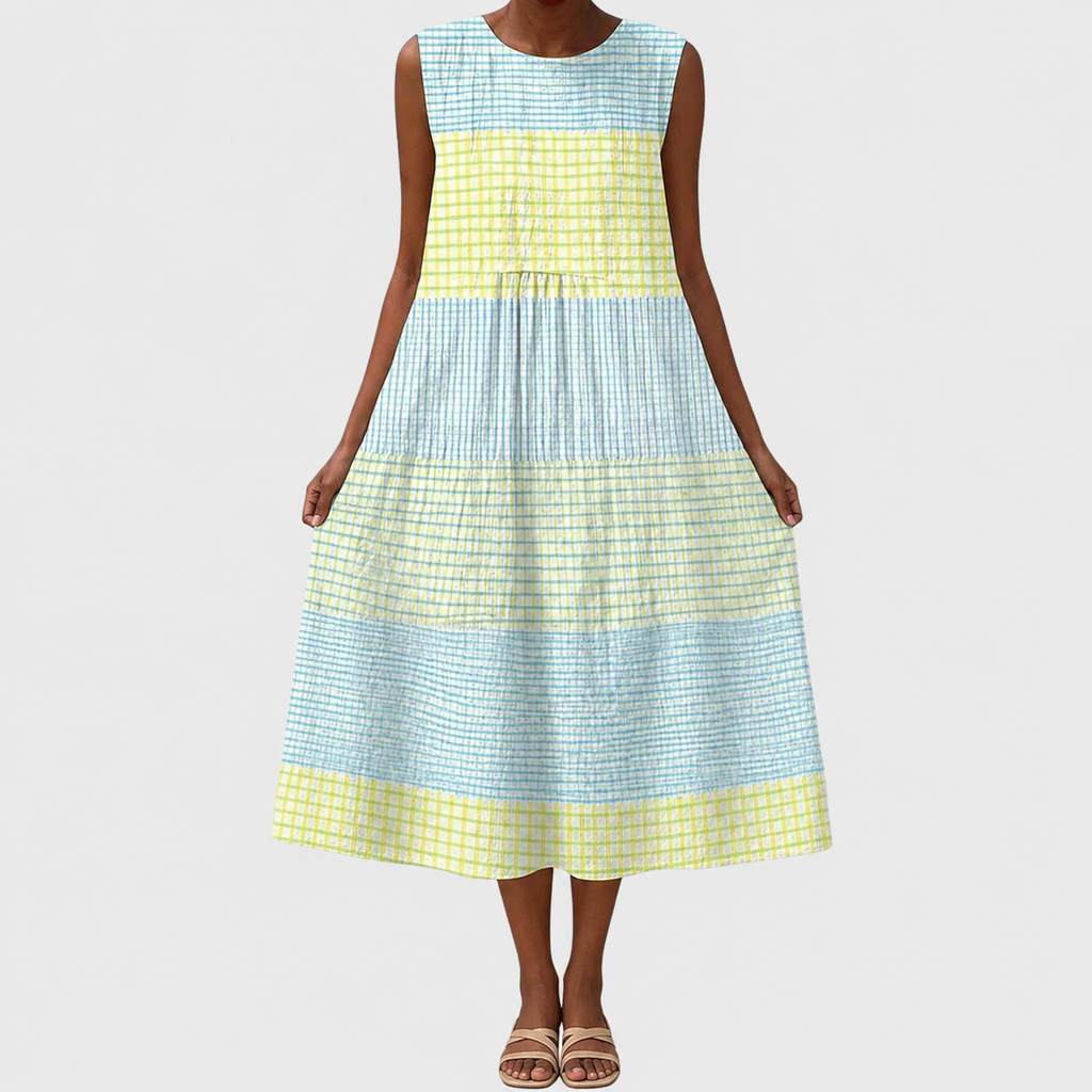 Women's casual dress — relaxed knee-length cut with sleeveless top | casual daily