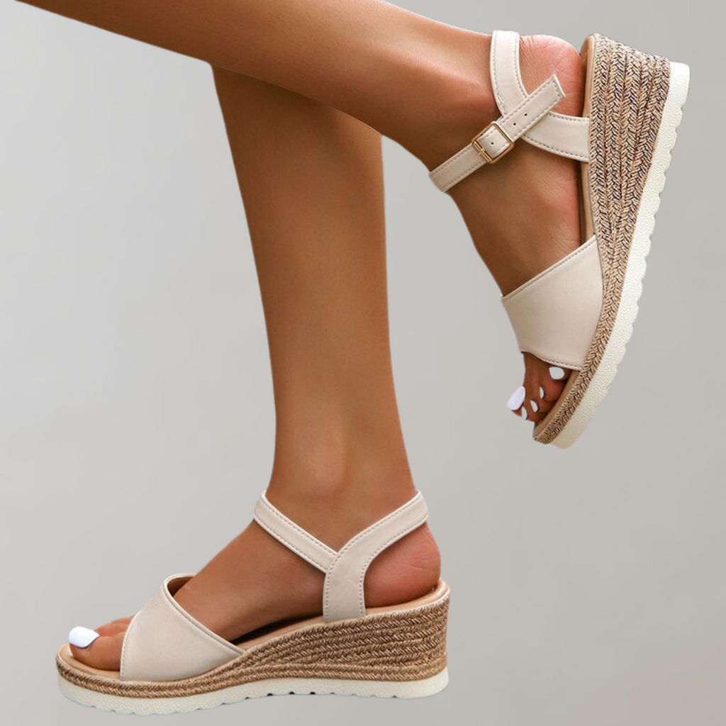 Women's Wedge Sandals Adjustable Strap Platform Open Toe Comfort Shoes