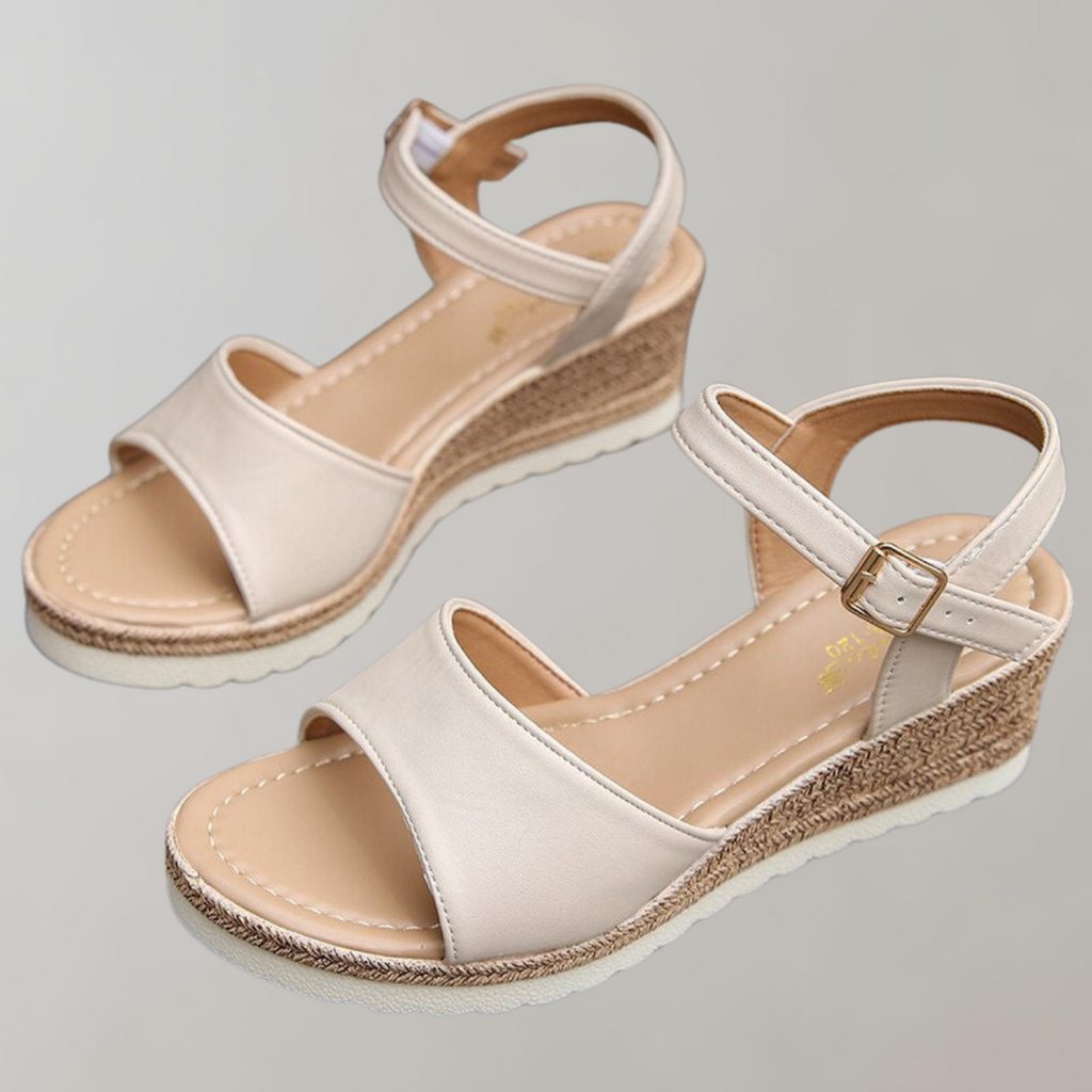 Women's Wedge Sandals Adjustable Strap Platform Open Toe Comfort Shoes