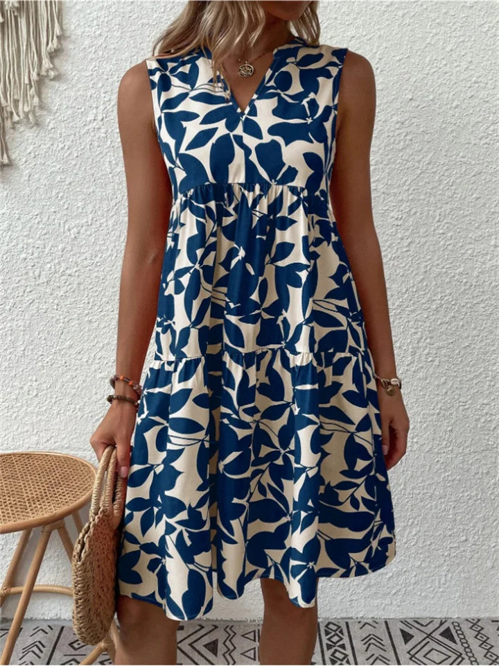 Women's midi summer dress floral print