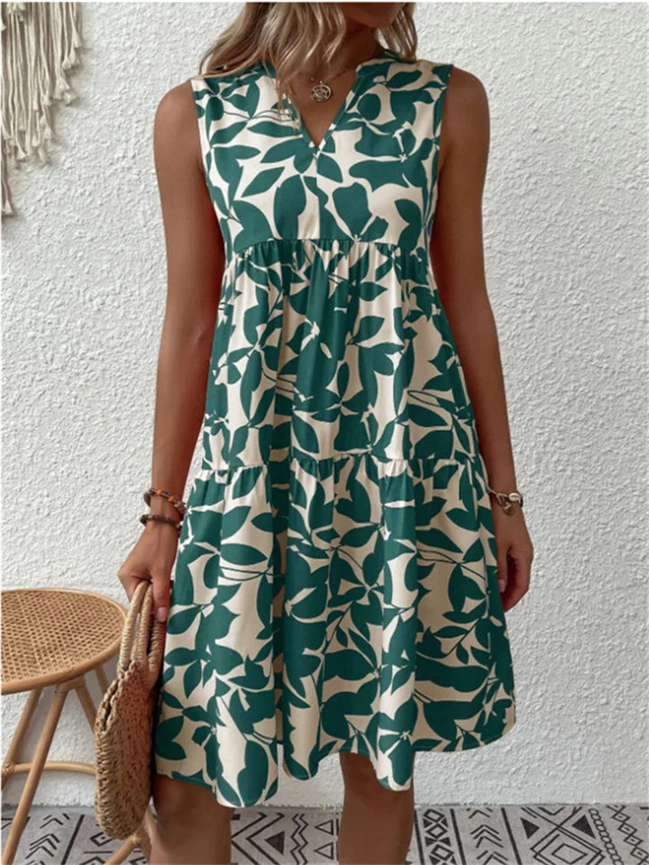 Women's midi summer dress floral print
