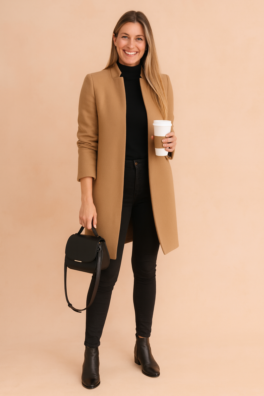Women's Coat Polyester Slim Tailored Fit Structured Design Work Casual