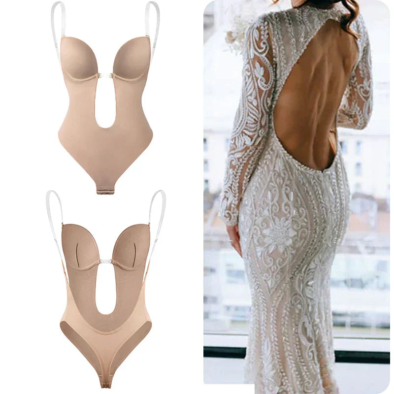 Backless body shaper | Sculpting design with open back for formal events