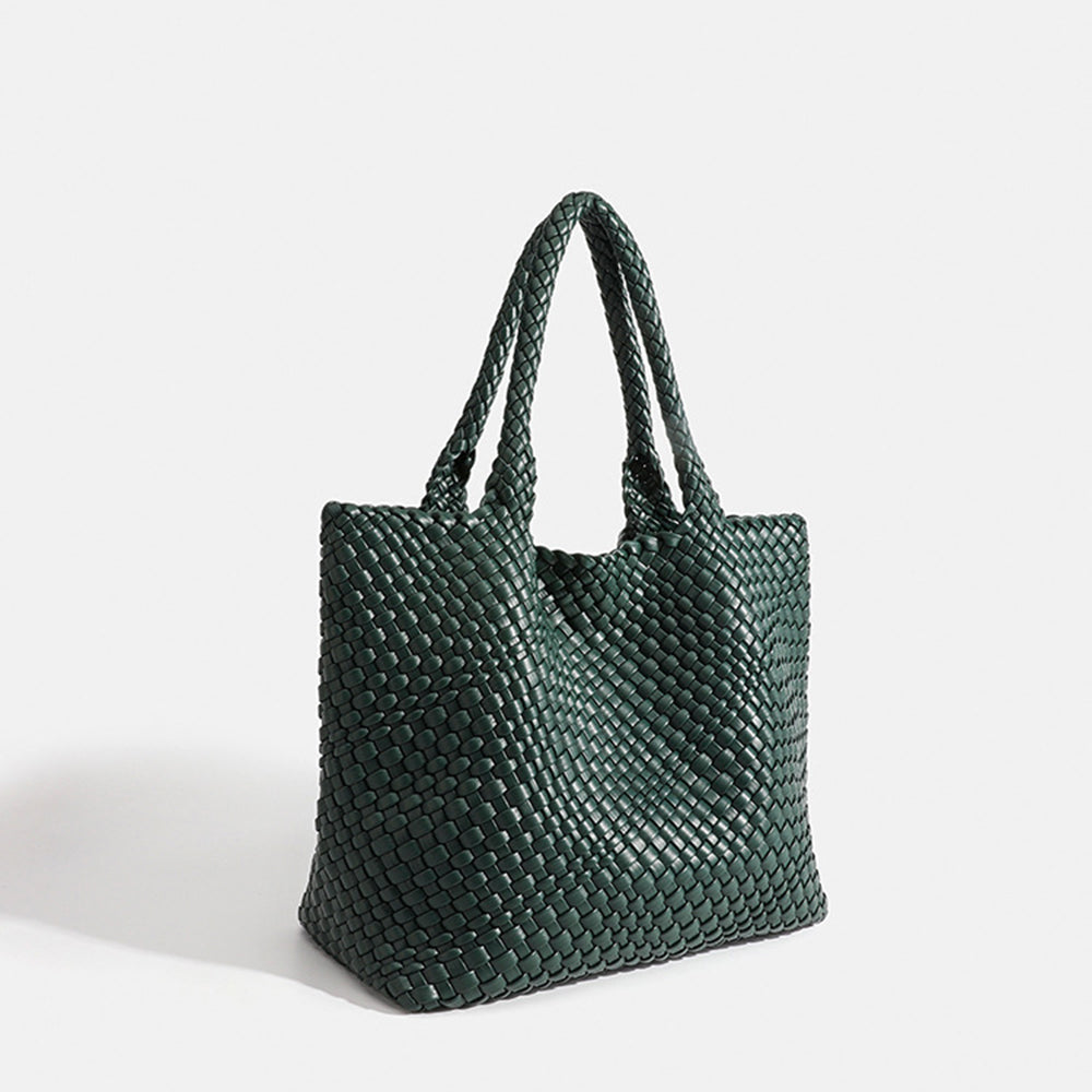 Large woven women's tote bag shoulder