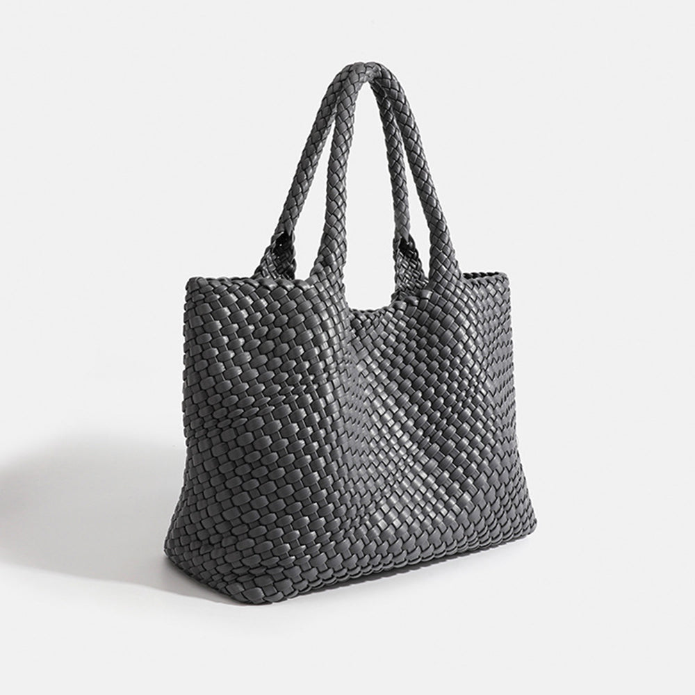 Large woven women's tote bag shoulder