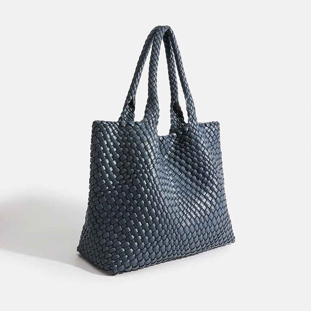 Large woven women's tote bag shoulder