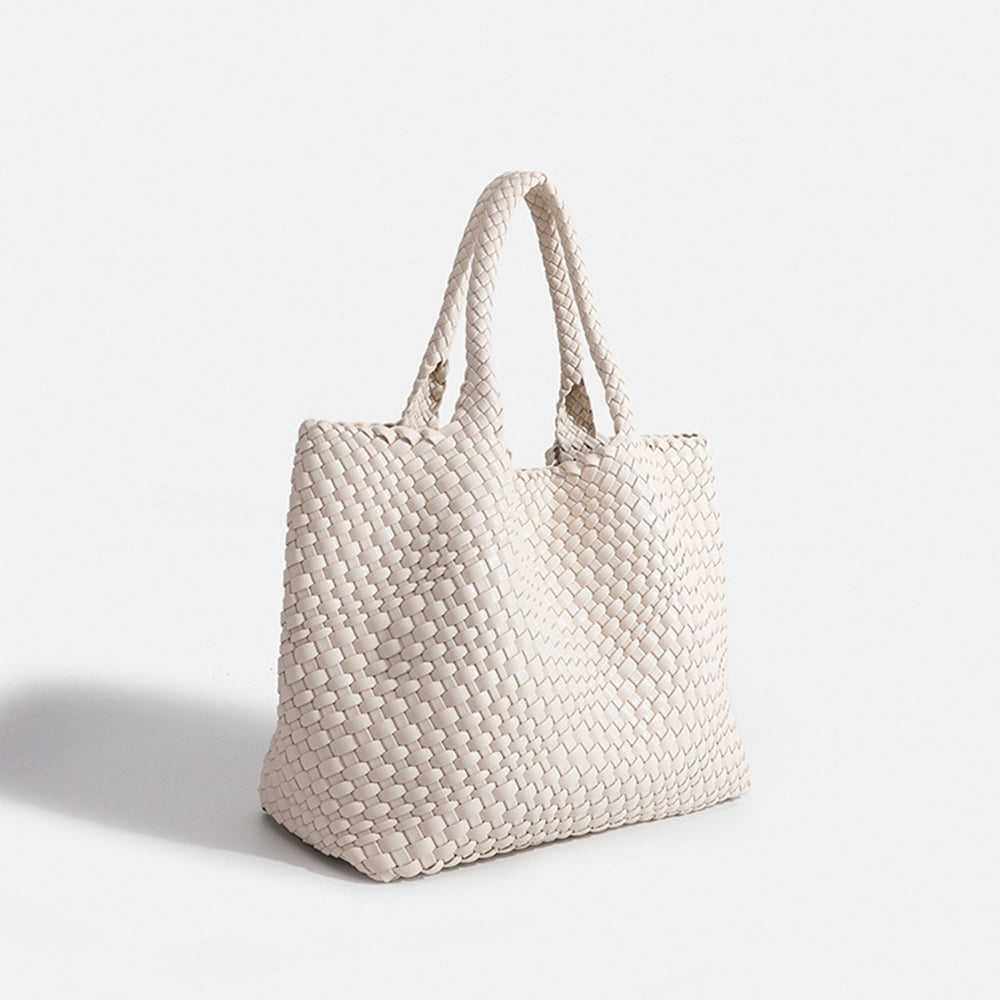 Large woven women's tote bag shoulder
