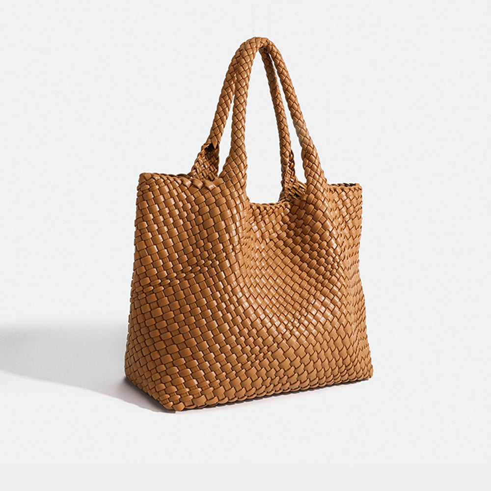 Large woven women's tote bag shoulder