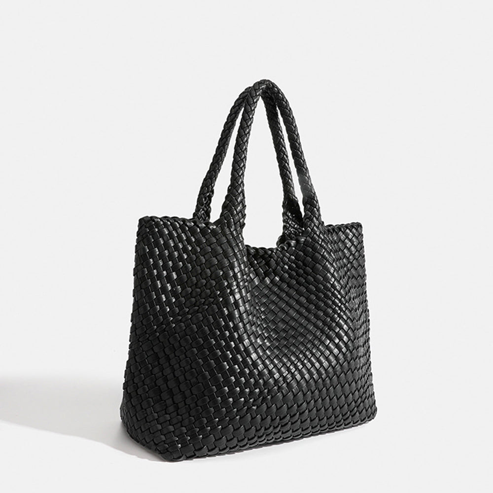 Large woven women's tote bag shoulder