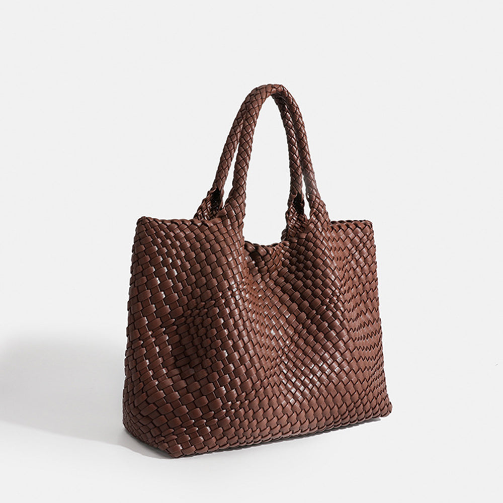 Large woven women's tote bag shoulder