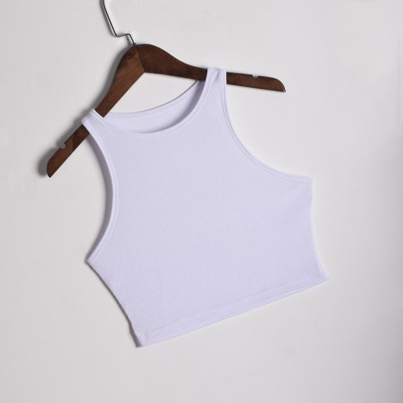 Women's sleeveless crop top | lightweight fitted style for daily wear