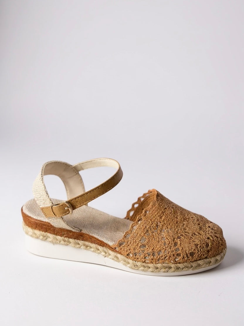 Women's ankle strap sandals - boho wedge espadrilles for casual daily wear