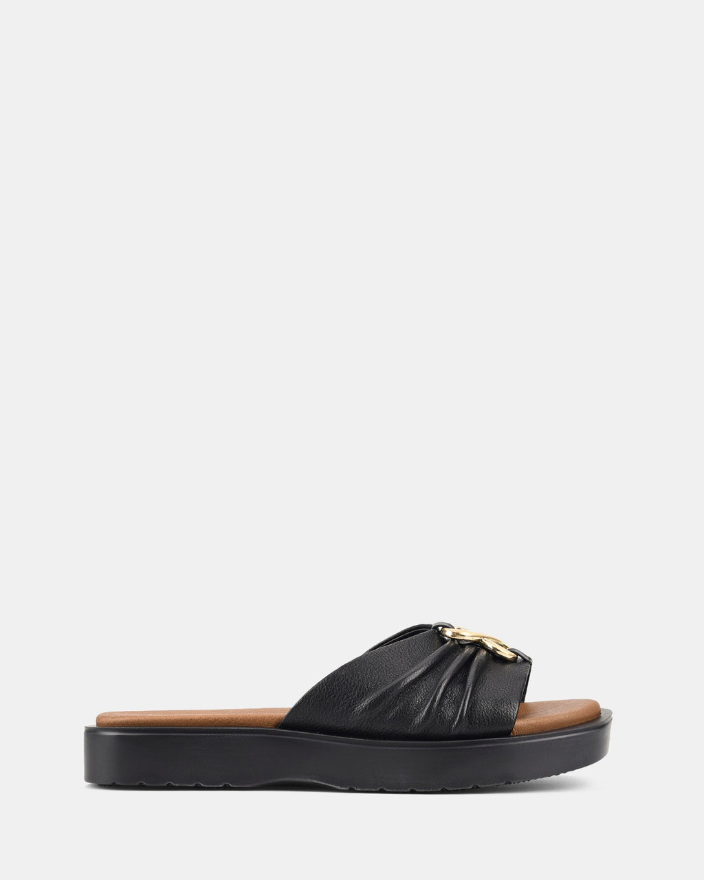 Women's Wavy Sole Sandals with Decorative Buckle