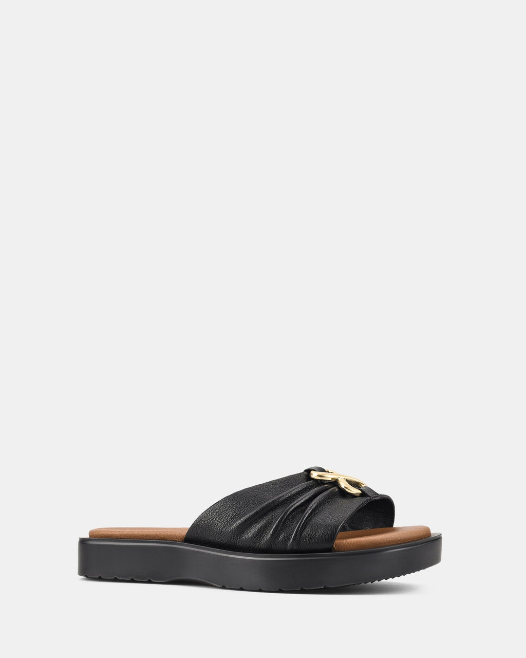 Women's Wavy Sole Sandals with Decorative Buckle