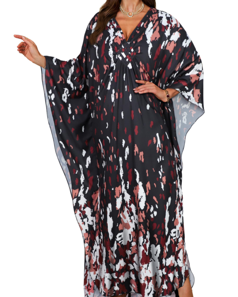 Women's kimono maxi dress with batwing sleeves — beach holiday