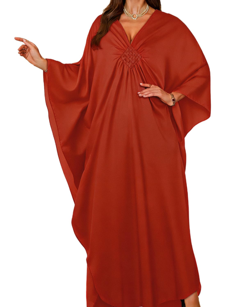Women's kimono maxi dress with batwing sleeves — beach holiday