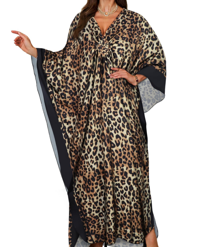 Women's kimono maxi dress with batwing sleeves — beach holiday