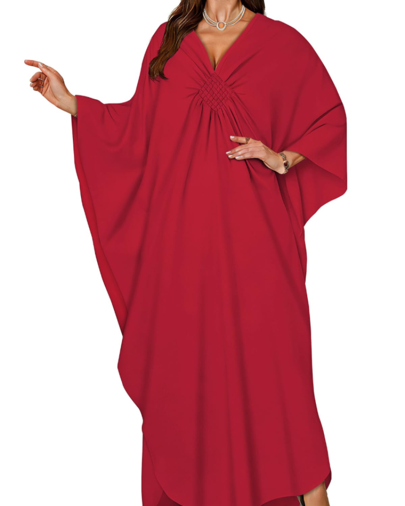 Women's kimono maxi dress with batwing sleeves — beach holiday