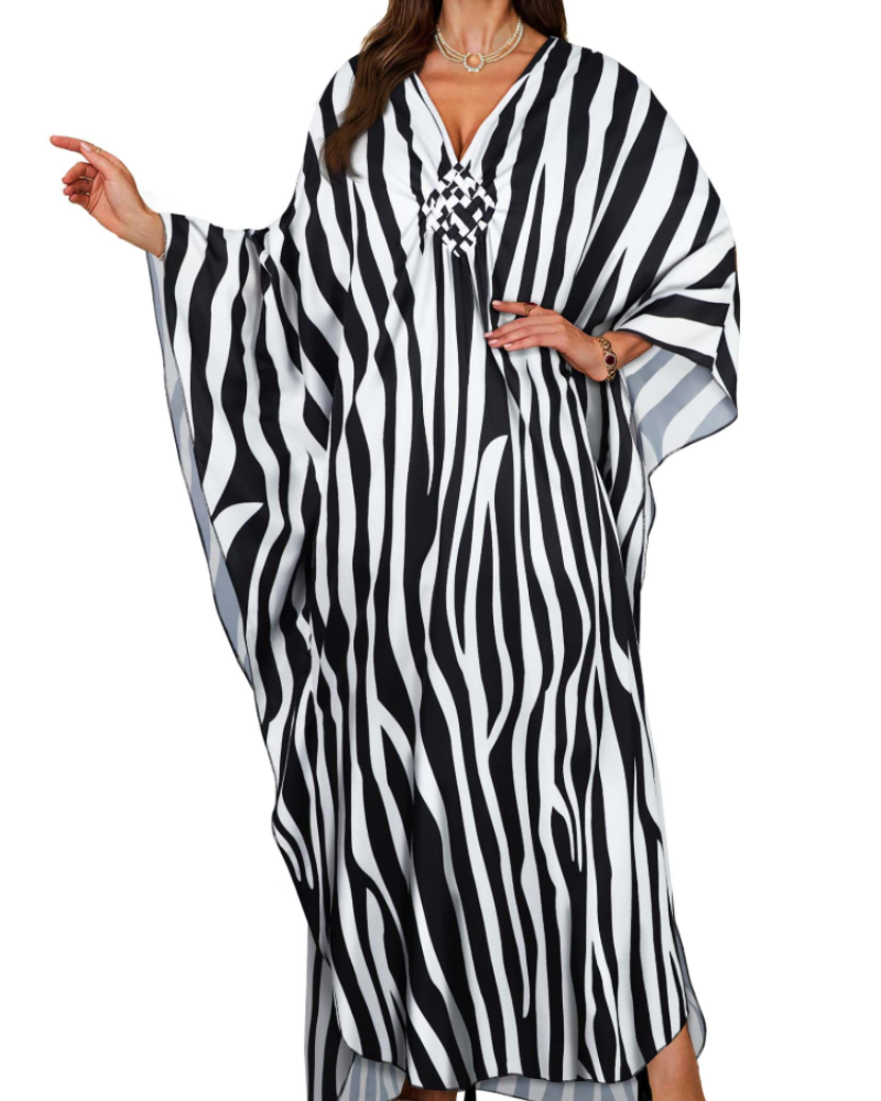 Women's kimono maxi dress with batwing sleeves — beach holiday